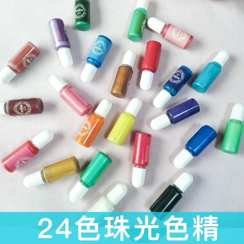 福星丹尼手工diy24色珠光高浓缩色精 环氧树脂AB胶UV胶染色调色