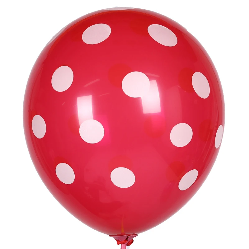 【天使有约】12寸气球波点夜市街卖乳胶印刷圆点加厚材质彩色波点用