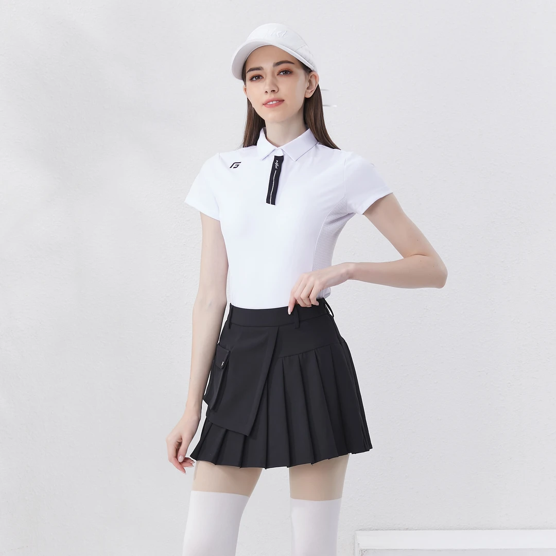 夏季高尔夫女士服装透气运动女士上衣GOLF时尚网球服短袖修身韩版