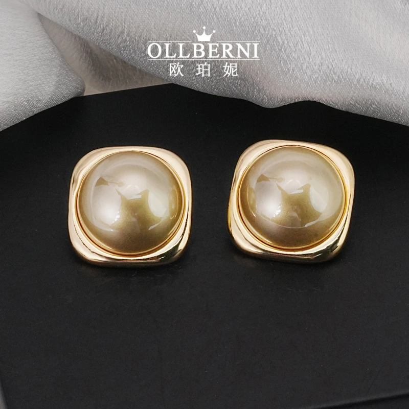 铜合金耳饰 气质轻奢时尚百搭复古简约素款小众港风个性耳钉-5843