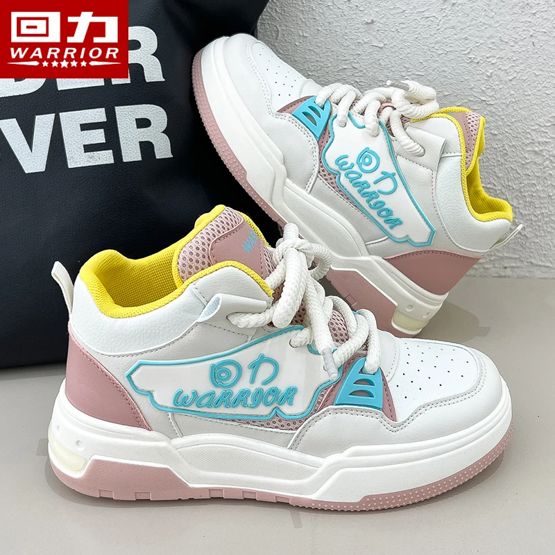 Warrior/回力女鞋秋季新款百搭板鞋潮鞋爆款休闲鞋厚底增高鞋3474