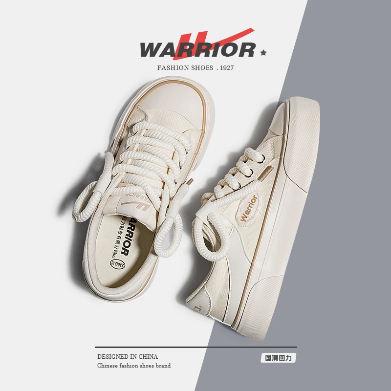 Warrior/回力女鞋2024春季新款帆布鞋时尚百搭舒适透气小白鞋438