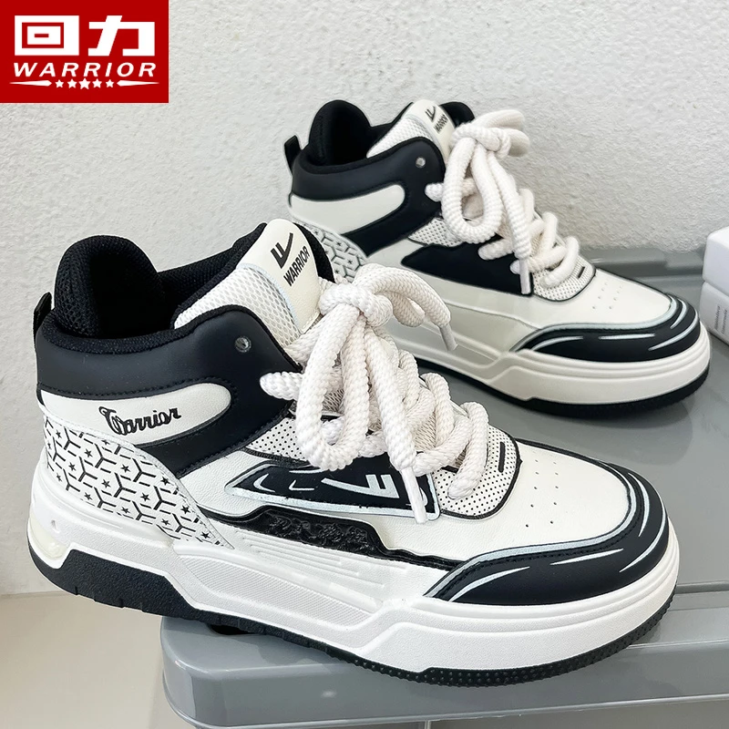 Warrior/回力板鞋男春季时尚百搭高帮运动鞋情侣休闲小众潮鞋013