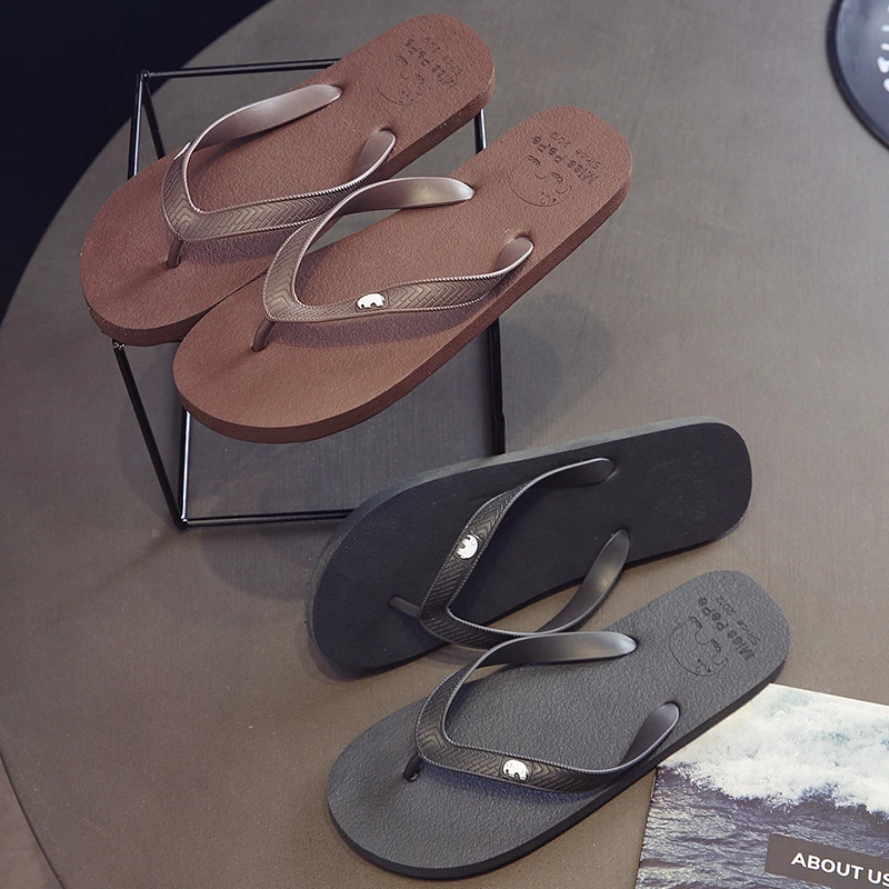 夏季个性人字拖男潮休闲防滑纯色韩版新沙滩鞋批发夹脚凉拖鞋代发