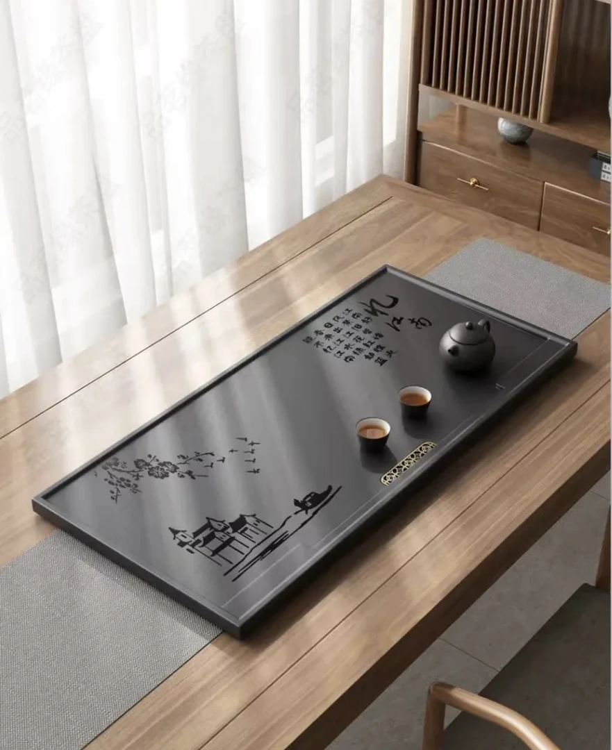 新款忆江南简约大气过滤茶渣家用办公两用阳台客厅干泡茶盘茶几