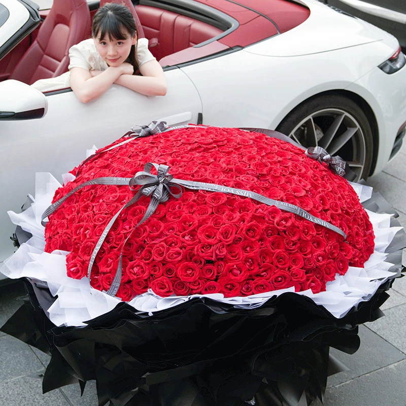 999朵玫瑰花超大花束鲜花订购速递同城配送求婚表白老婆1附近花店