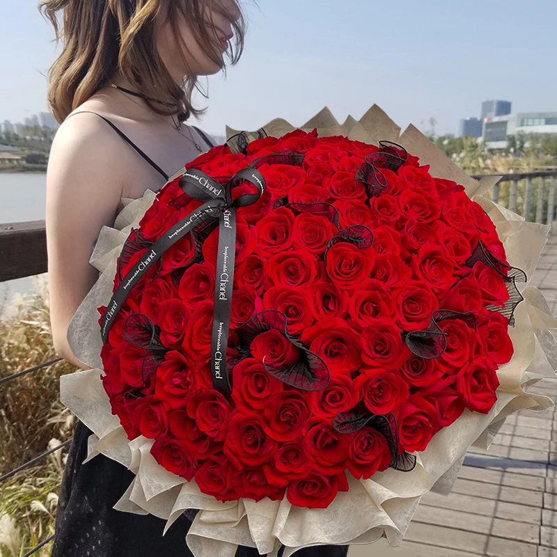 99朵红玫瑰鲜花速递全国同城配送求婚表白纪念日送女友老婆鲜花店
