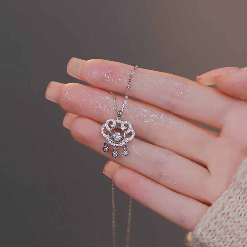 S925银高端轻奢爆款如意锁项链（11444）