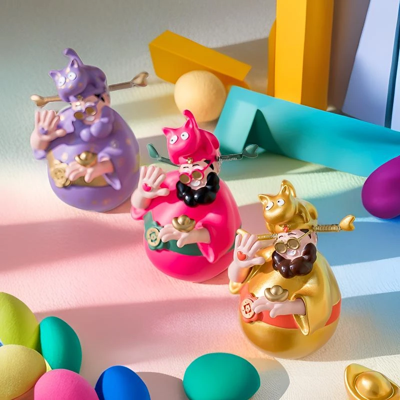 【四喜小财神爷】可爱潮玩摆件打工办公桌潮流装饰品办公室开业礼物