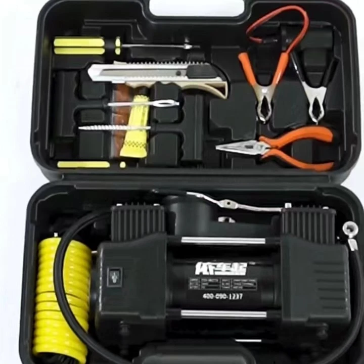 12v车载汽车双缸充气泵纯铜电机