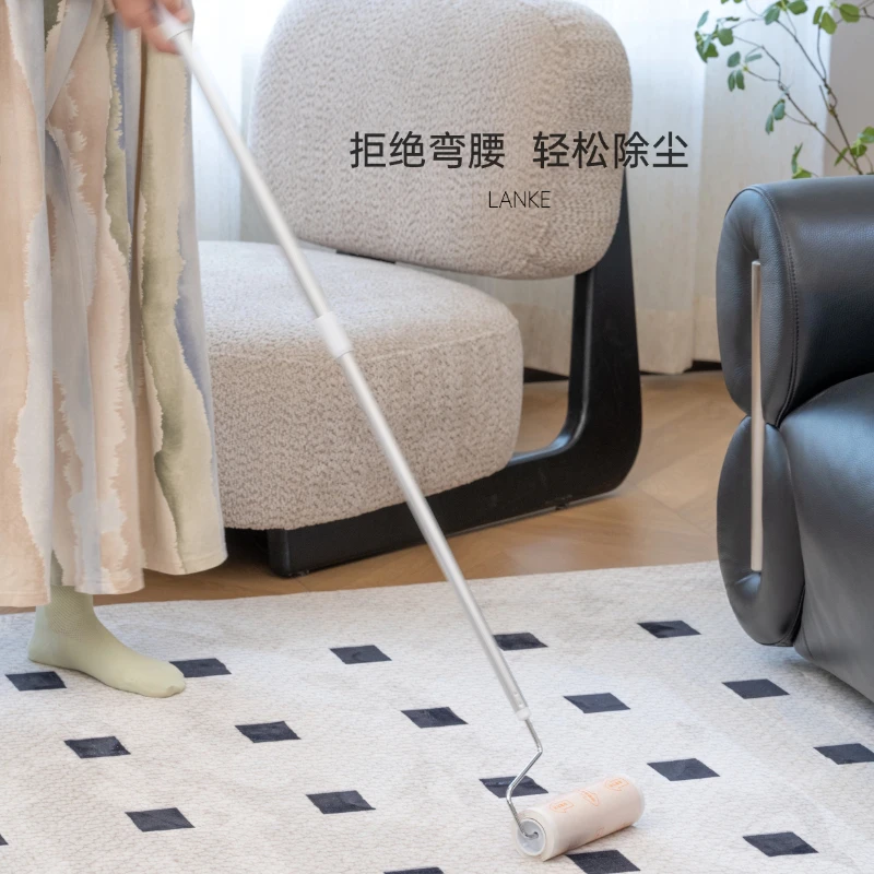 懒可加厚伸缩杆粘毛器滚筒超粘除灰除尘沾猫毛狗毛宠物可撕可伸缩