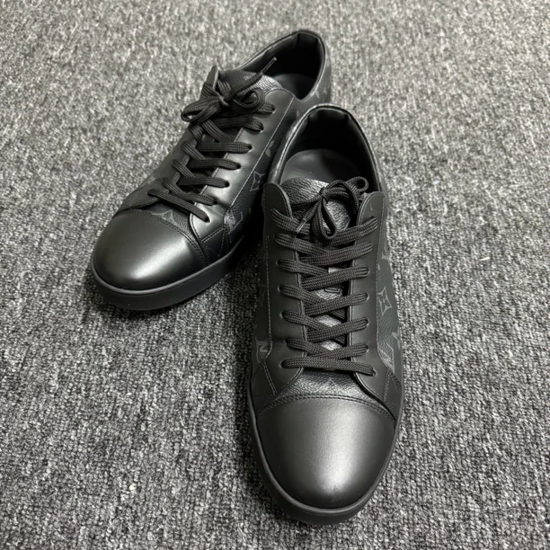 LouisVuitton/路易威登/43.5码/MatchUp/黑色老花满印板鞋/99新/