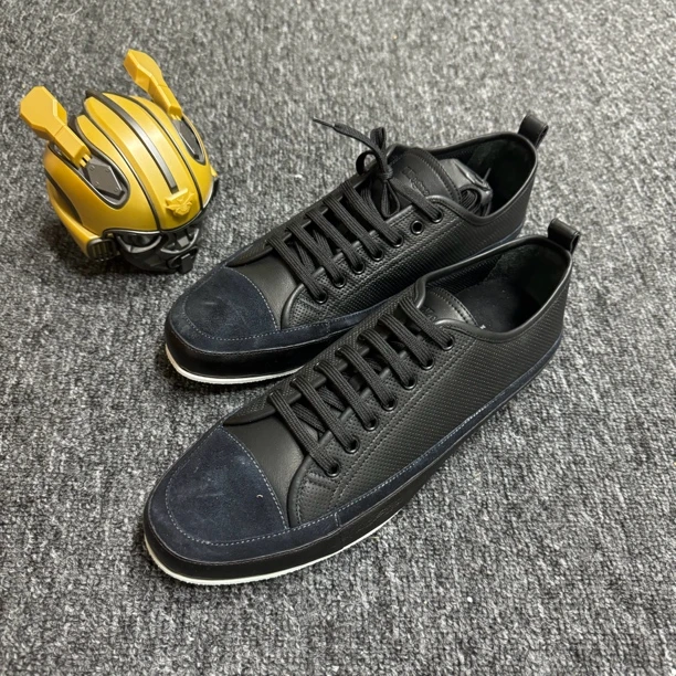 全新未使用  Zegna/杰尼亚/39.5码/经典黑色麂皮板鞋/公价4400/