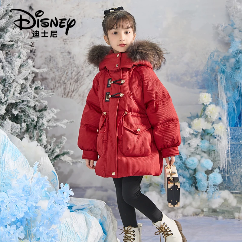【TQ】Disney/迪士尼女童冬新款洋气淑女日常加厚羽绒外套XCE4SU036