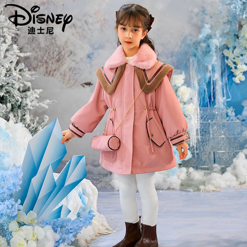 【TQ】Disney/迪士尼女童冬新款中长款休闲加厚派克服外套XCE4PJ128