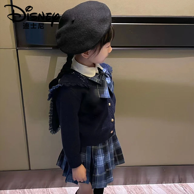 【TC】Disney/迪士尼女童秋新款学院风百褶休闲长袖套装裙XCE3BZ691