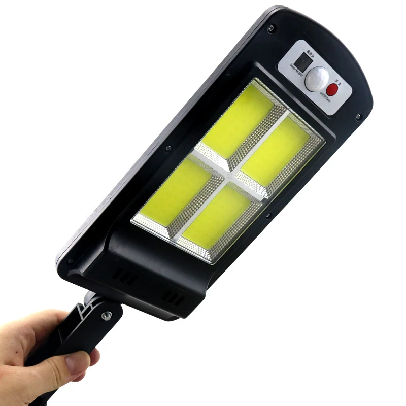 太阳能充电人体感应路灯COB一体化遥控庭院灯农村大门院子照明灯