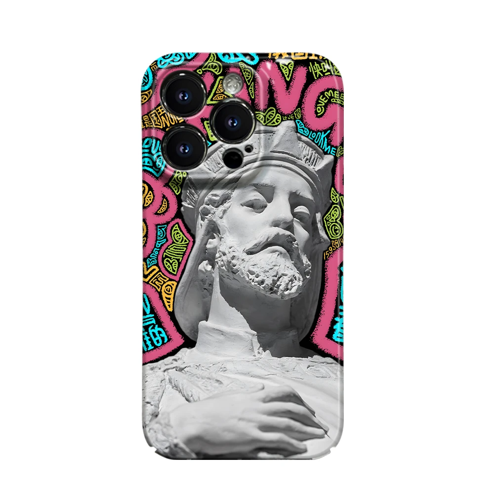 适用苹果华为OPPO荣耀VIVO潮流国王个性创意精孔全包菲林手机壳KD