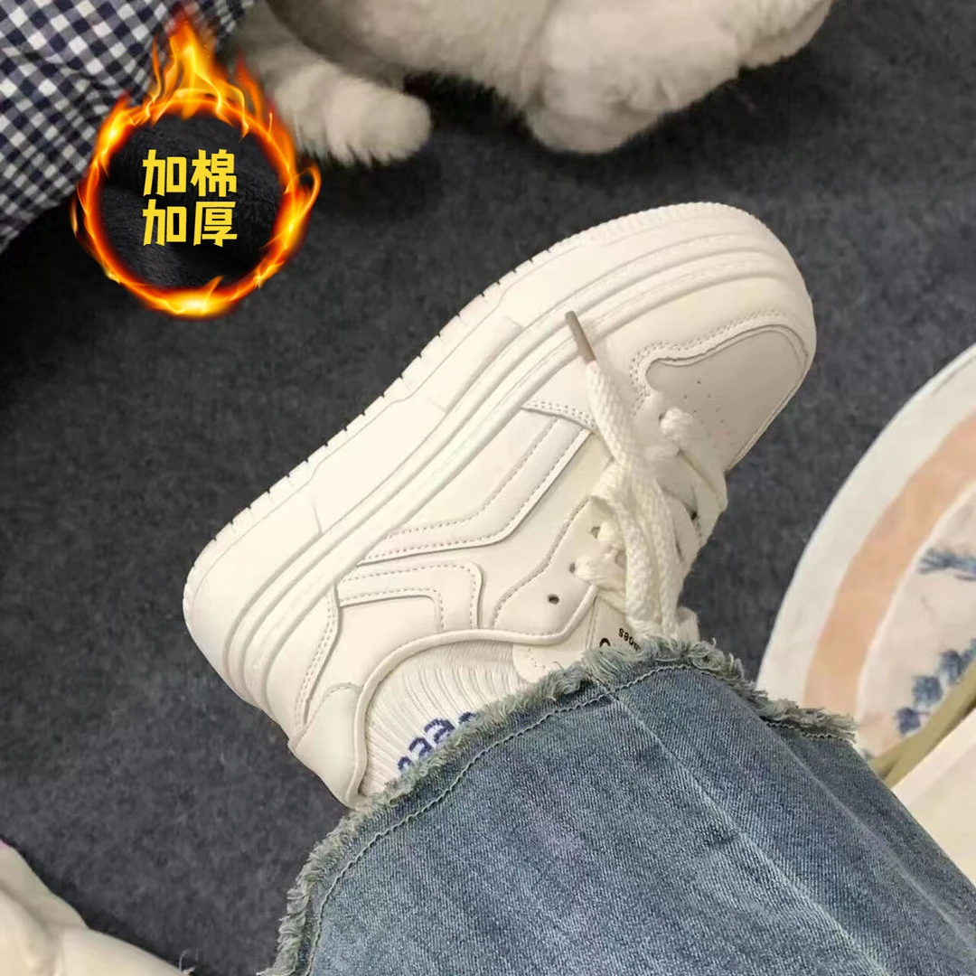 高颜值厚底小白鞋女韩系百搭学生增高板鞋2023爆款松糕休闲运动鞋