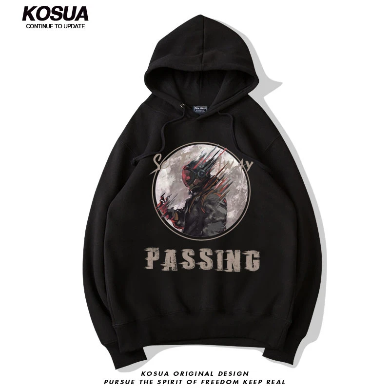 幻影宇航员-连帽卫衣男女秋季380克重磅情侣装宽松衣服长袖上衣