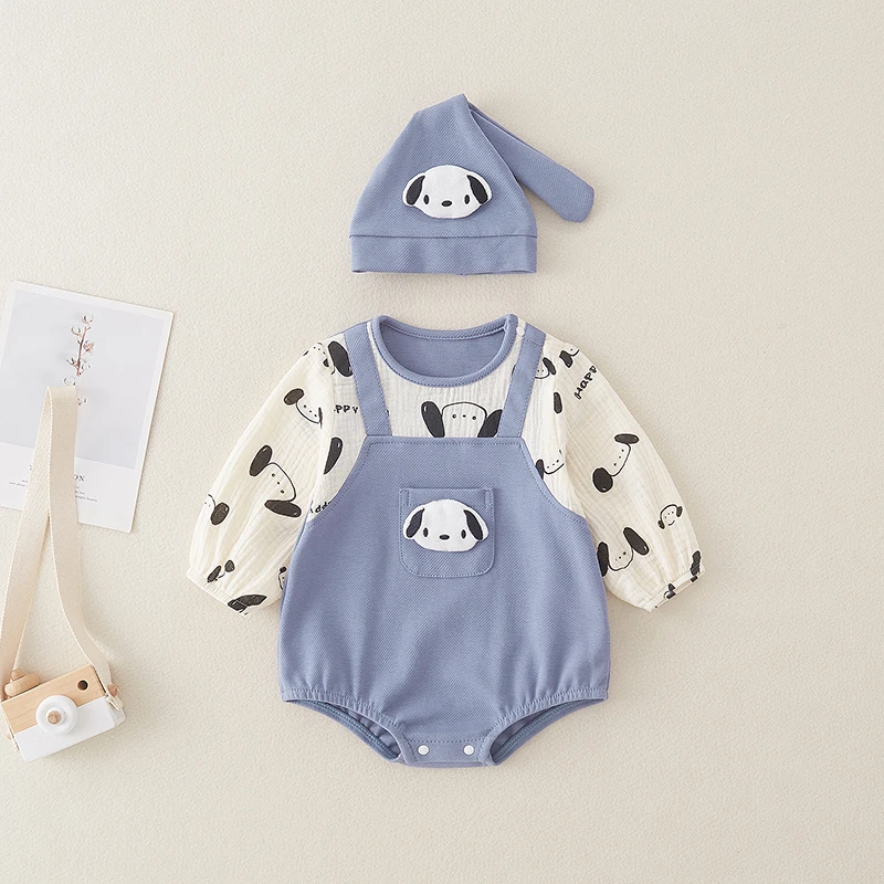 婴儿秋装衣服男女宝宝包屁衣新生儿春秋季超萌可爱哈衣满月百天服