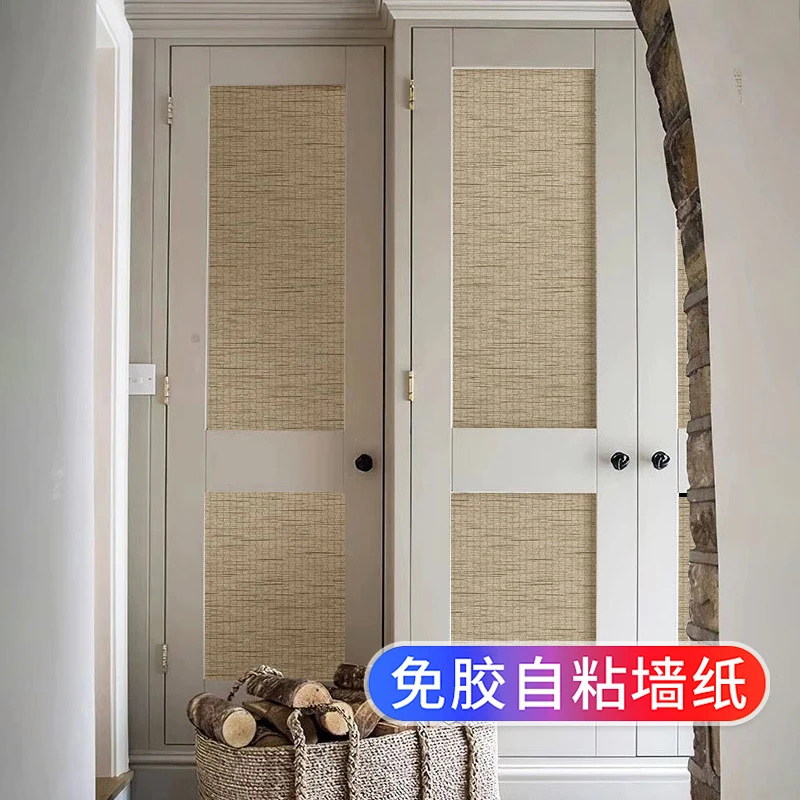 藤编自粘贴纸衣橱柜门旧家具衣柜鞋柜子翻新美化厨房改造遮丑改色