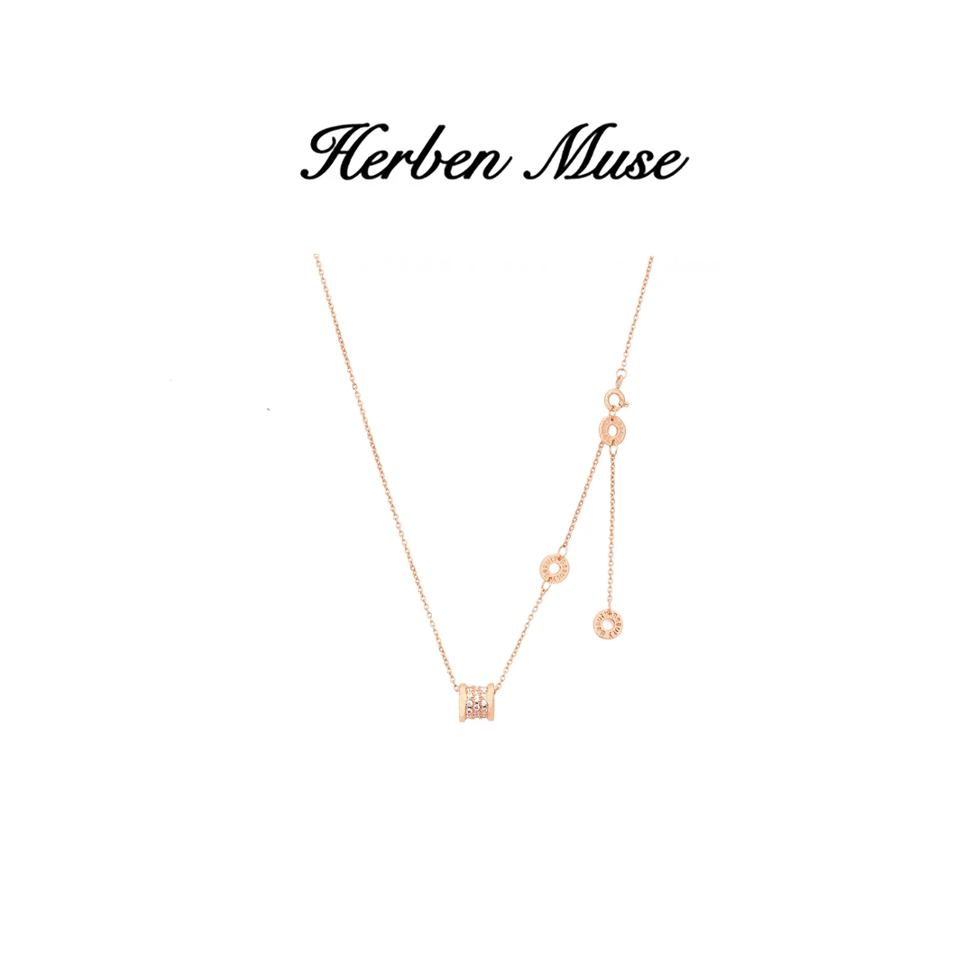 HERBEN MUSE 合金合成锆石项链 三生三世路路通项链高级感项链
