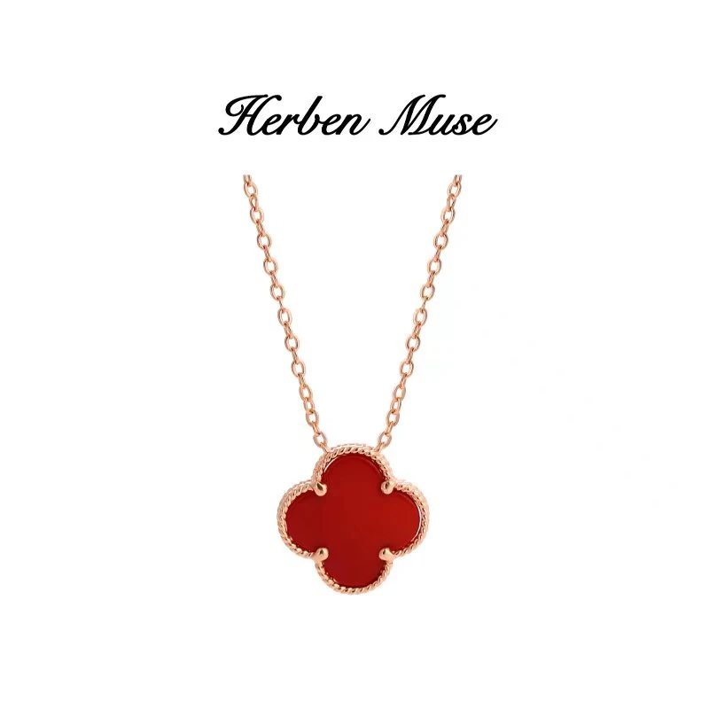 HERBEN MUSE 合金项链 四叶草经典轻奢高定气质双面项链