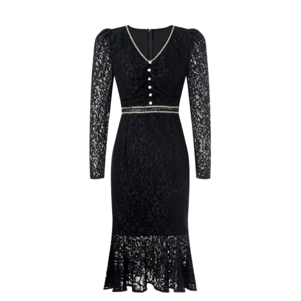 【粉丝专属】EVA OUXIU/伊华欧秀连衣裙E15AQ5137