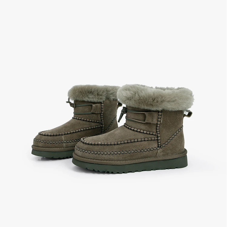 雪地靴女2024冬季新款保暖羊毛靴子加绒加厚东北棉鞋