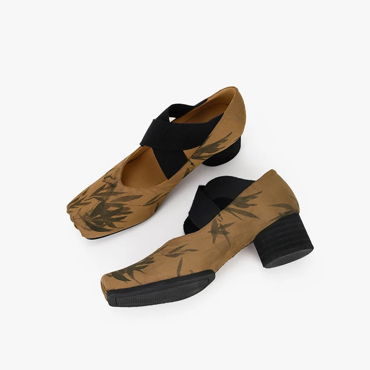 新中式女鞋小个子高跟粗跟玛丽珍芭蕾鞋绝美单鞋温柔风