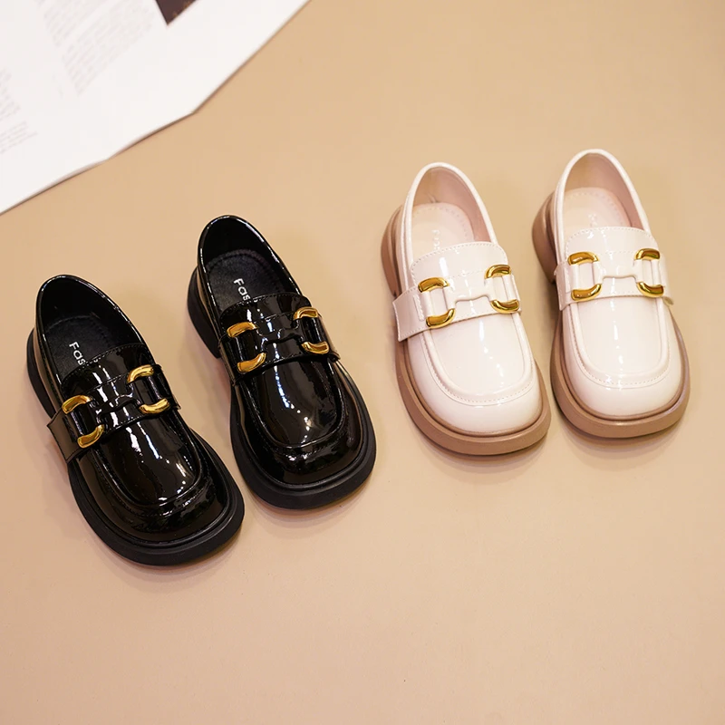 23038女童小皮鞋童鞋2025春秋季新款时尚乐福鞋儿童女孩单鞋