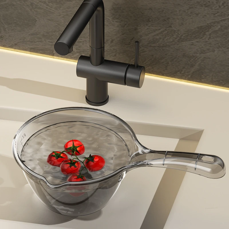 家用厨房摔不破水勺加深加厚长柄塑料大号创意透明舀水瓢洗头勺子