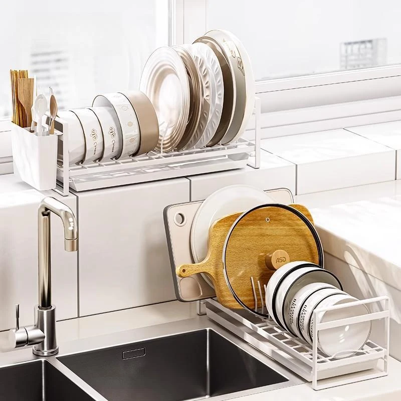 水槽旁家用台面放碗架厨房置物架碗碟收纳小型晾碗沥水碗筷收纳盒