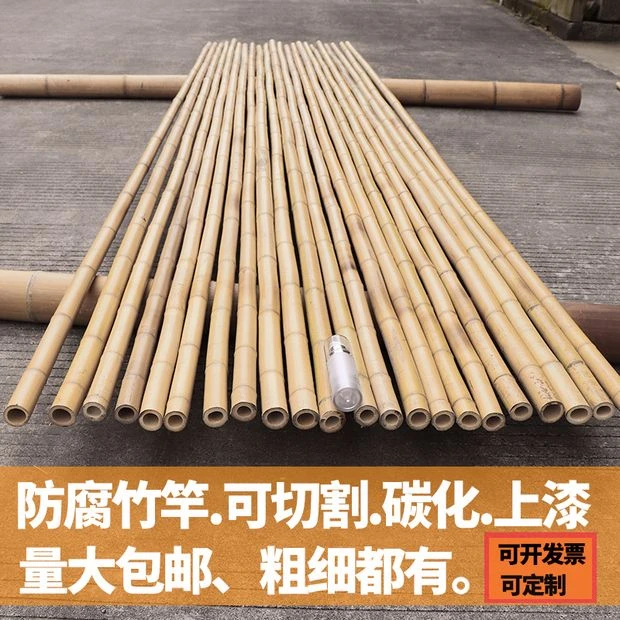 装饰竹竿白竹杆吊顶竹子装修隔断2米3米4米长防腐毛竹楠竹干篱笆