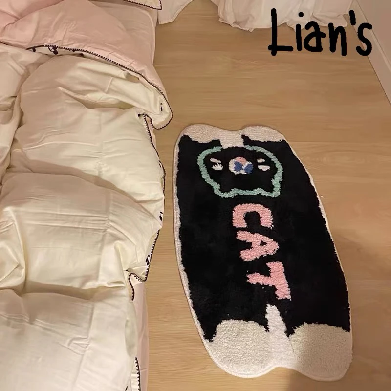 卡通黑猫儿童房地垫家用浴缸戏水垫