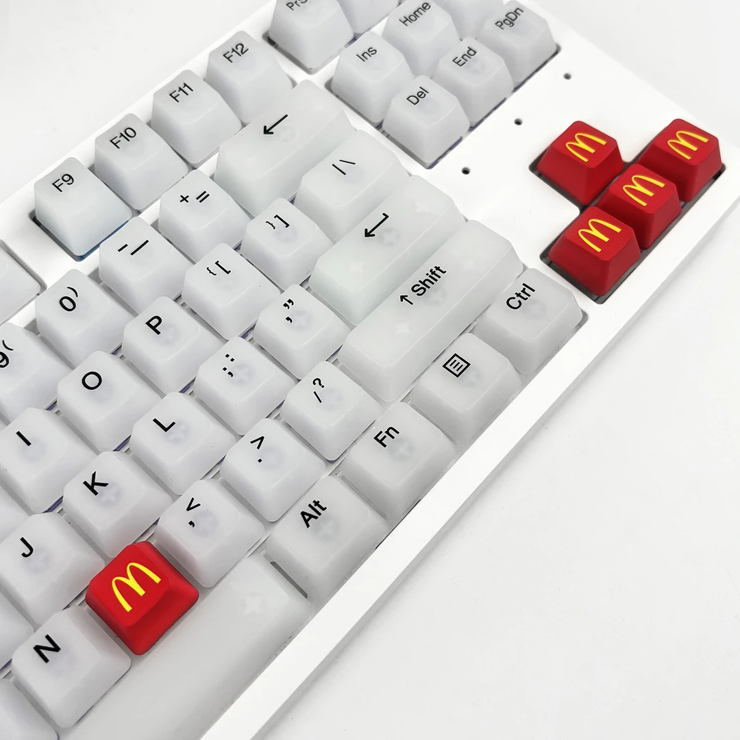 PBT热升华键帽 机械键盘麦当劳键帽 PBT键帽 游戏个性键帽R1键5颗