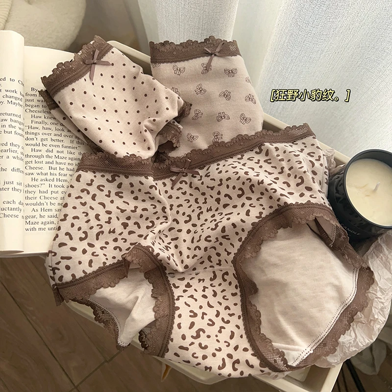 新款2024内裤女生棉质抗菌磨毛女士小仙女秋冬中腰三角裤