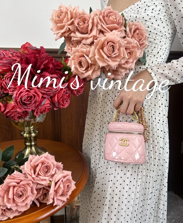 95新 Chanel/香奈儿 臻选樱花粉珐琅手柄水桶（芯片）