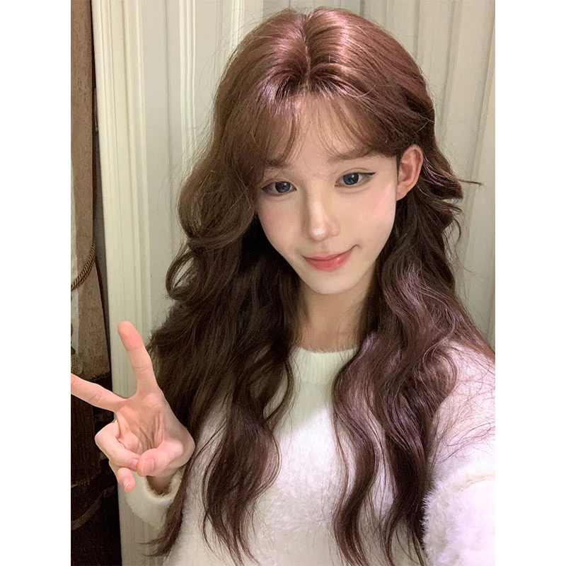 IceCold专属-【悠悠熊】前额蕾丝修剪版落日棕蛋蛋卷大头皮假发