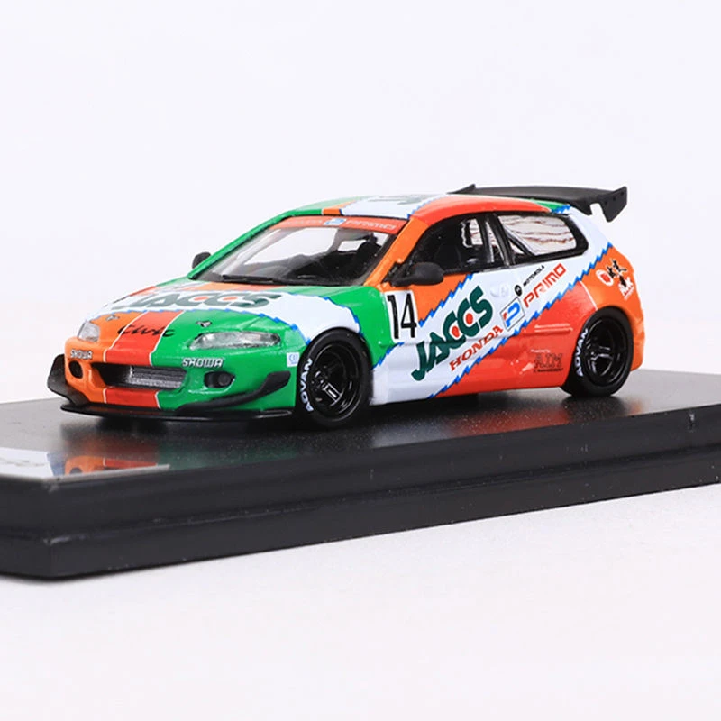 Fuji富士1:64本田思域Civic EG6 Mk5 火箭兔宽体改装版合金小车模