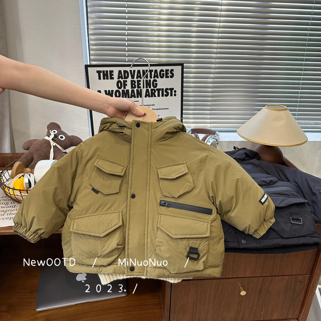 【小黎家】2023儿童男童女童宝宝连帽韩版洋气冬款棉服外套YY9237