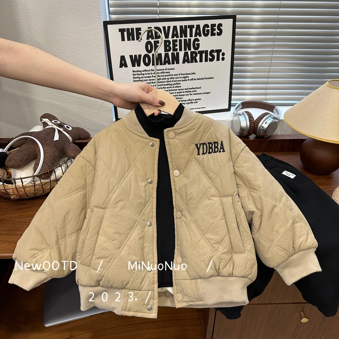 【小莱家】2023儿童男童加厚保暖冬季洋气休闲百搭棉服外HDK2094