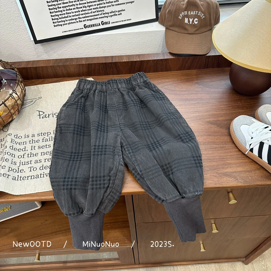 【小黎家】2024春季新款儿童韩版休闲长裤男女童春装洋气23Q006