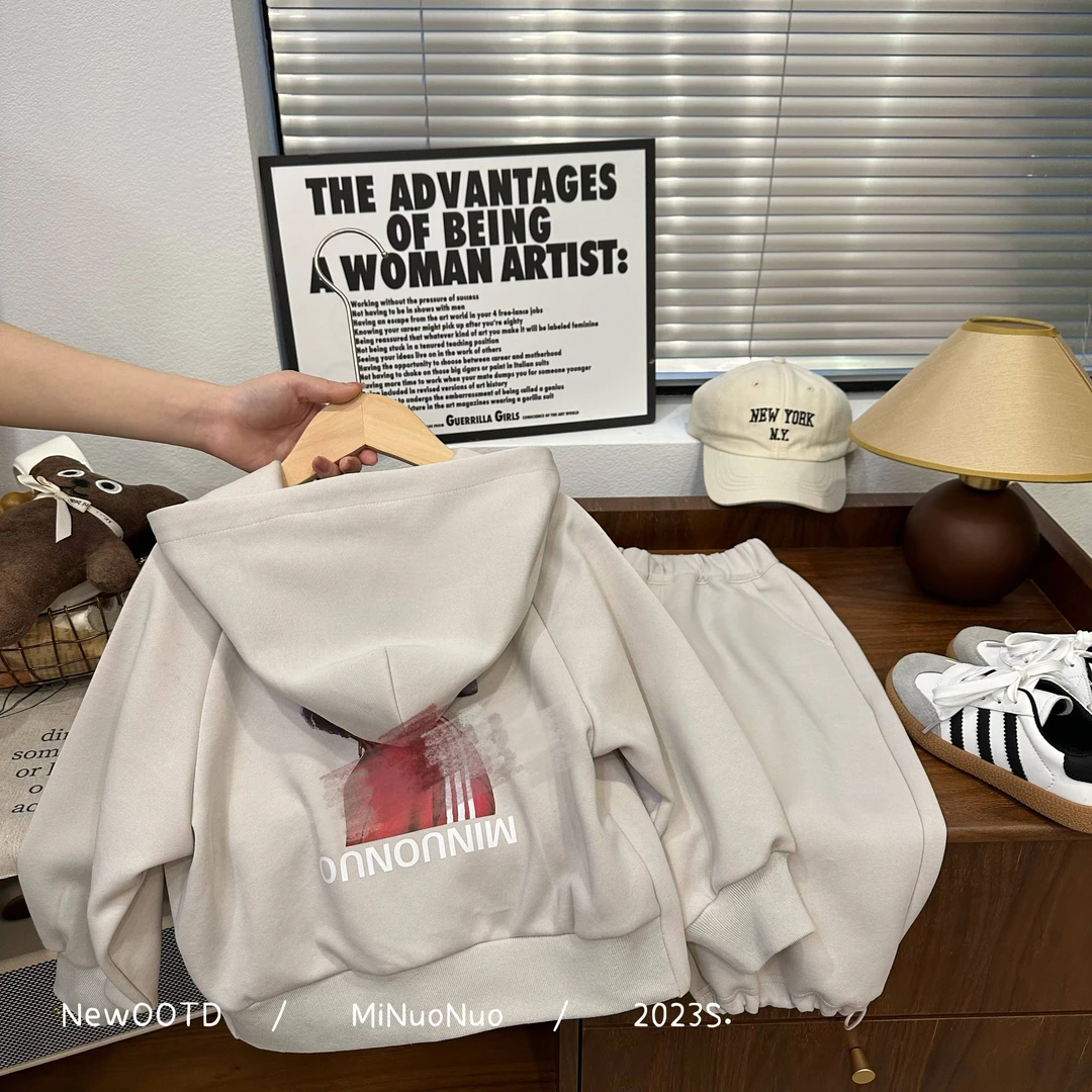 【小黎家】童装儿童春装卫衣套装2024男女宝宝时尚休闲两件套23Q014