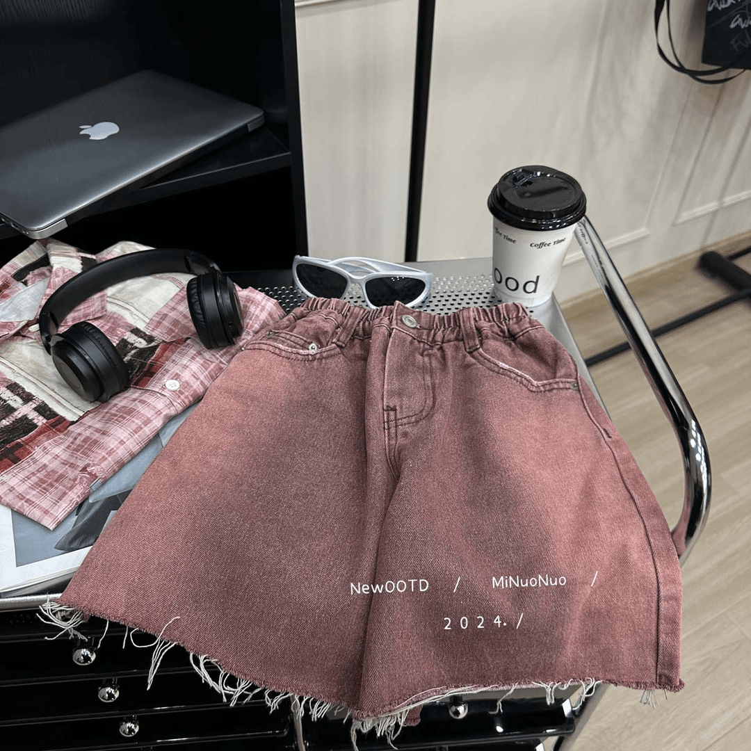 【布布现货】儿童牛仔裤2024夏季新款男童夏装韩系休闲五分裤CC0216