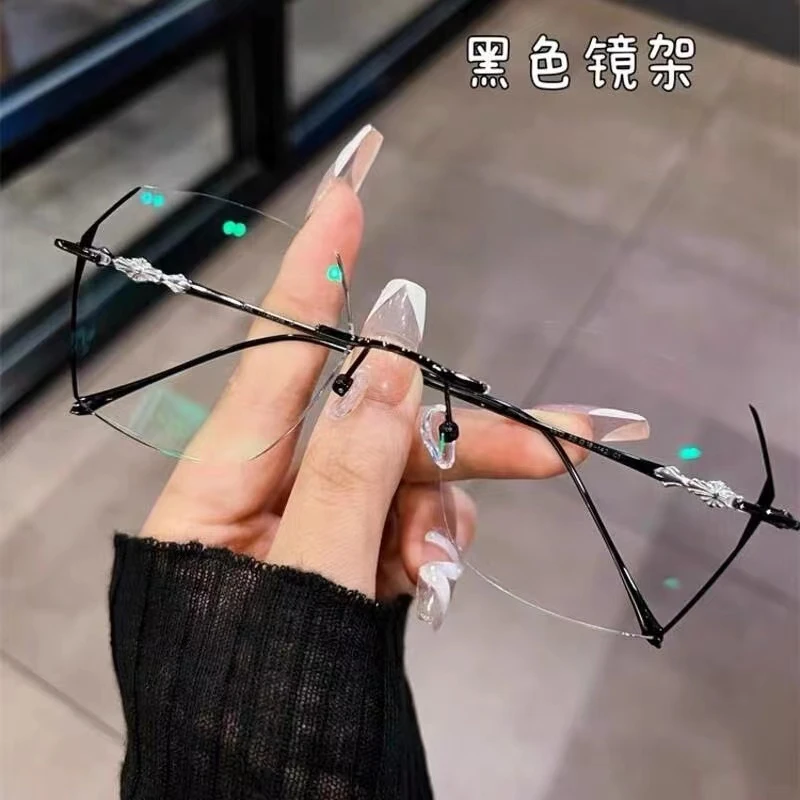 全自动纯钛超轻可配度数男女三防自动感光无边框眼镜男士变色眼镜