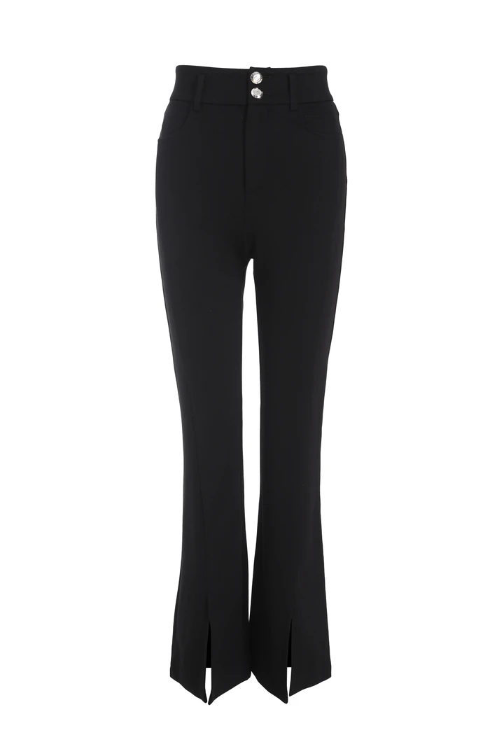 新款高腰显瘦女士弹力修身微喇休闲裤M2407-KZ01(0122)