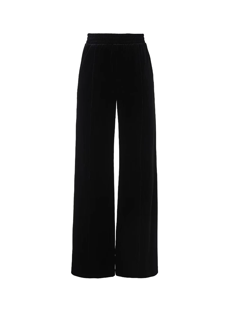 阔腿休闲宽松慵懒风垂感高腰直筒裤子M1124-KZ13 （0072）