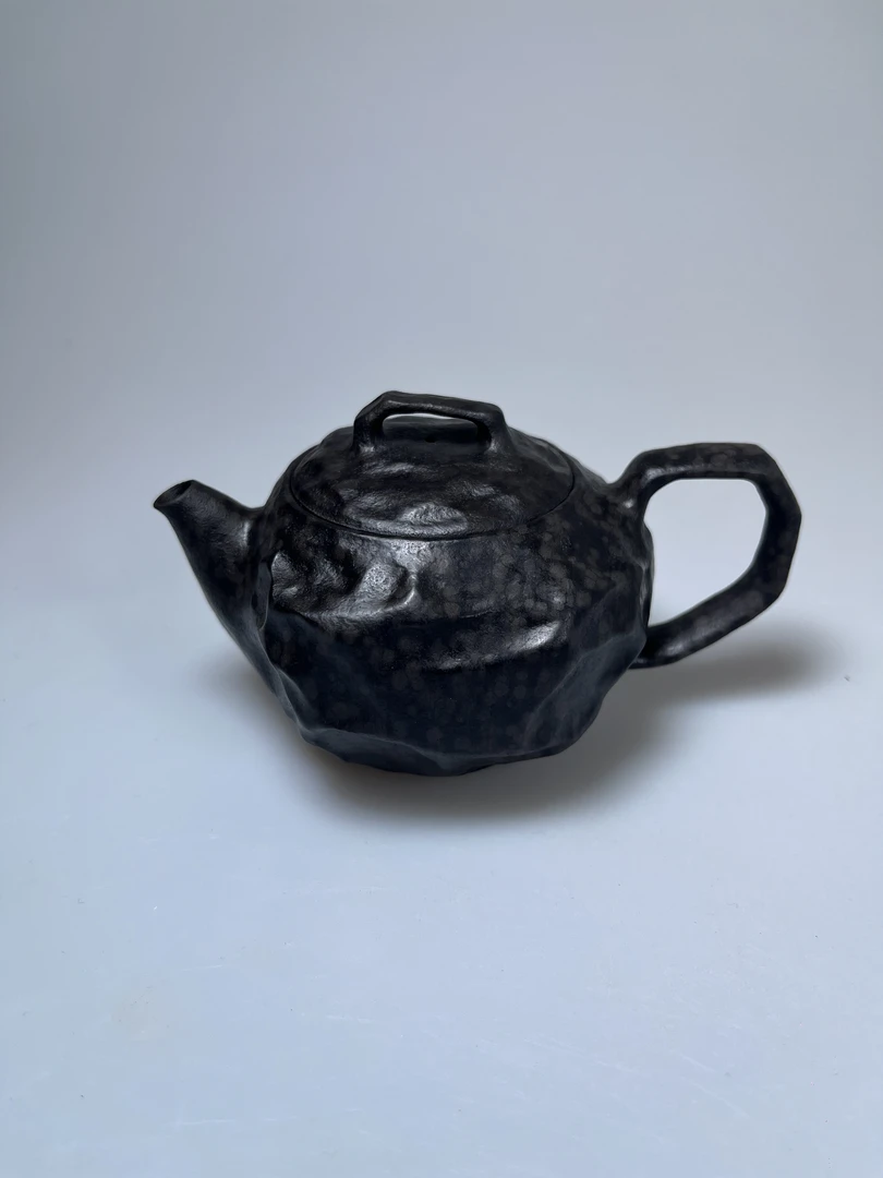 石系列《随形》150ml何国强手工冰碛岩石茶壶中式高端收藏